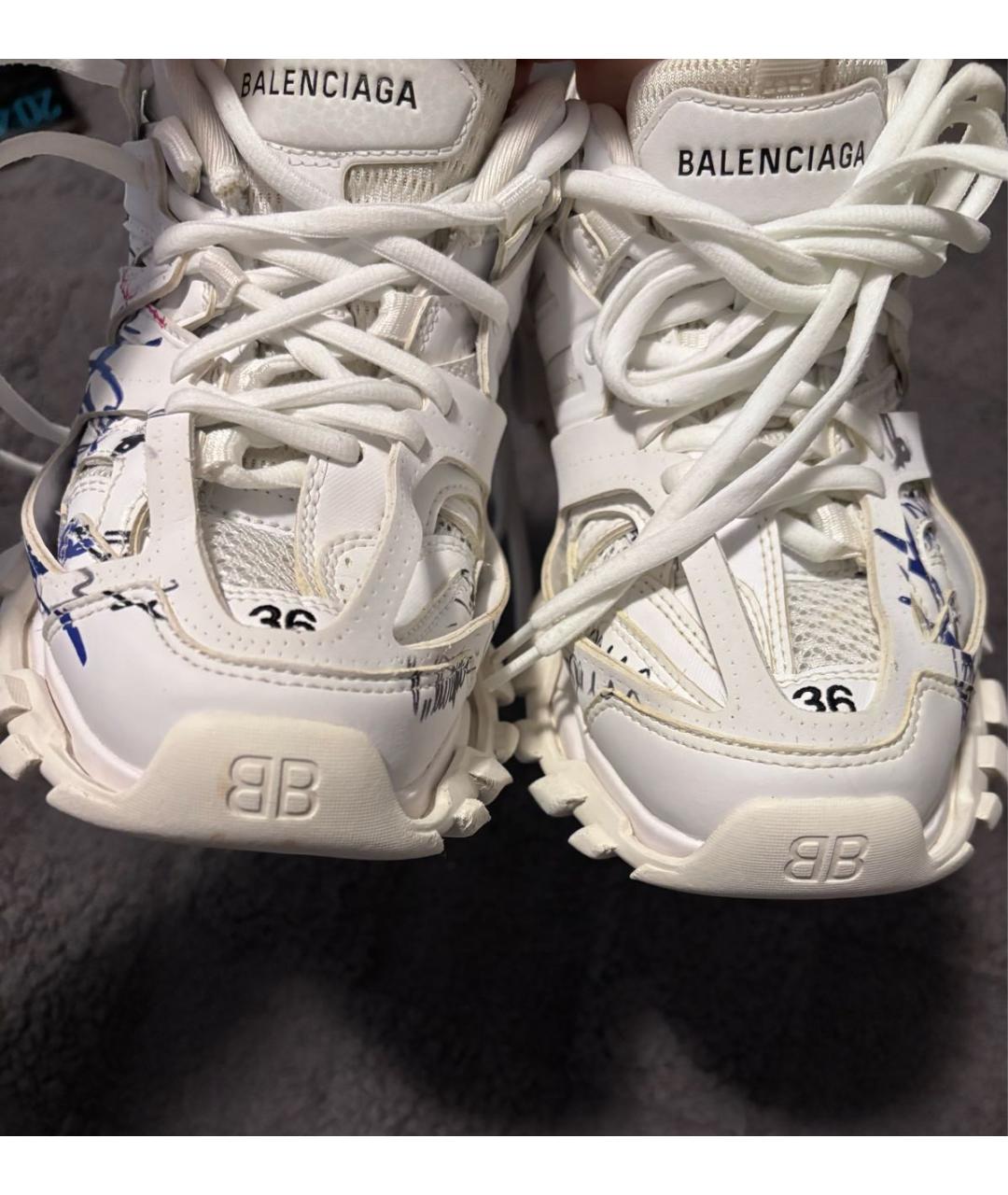 BALENCIAGA Белые синтетические кроссовки, фото 5