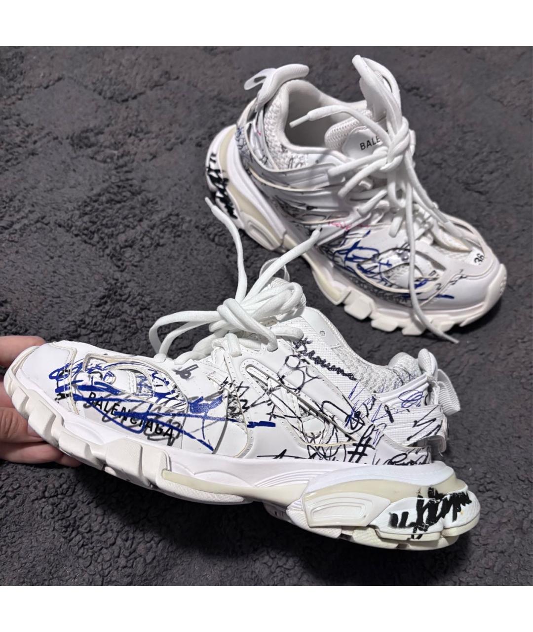 BALENCIAGA Белые синтетические кроссовки, фото 9