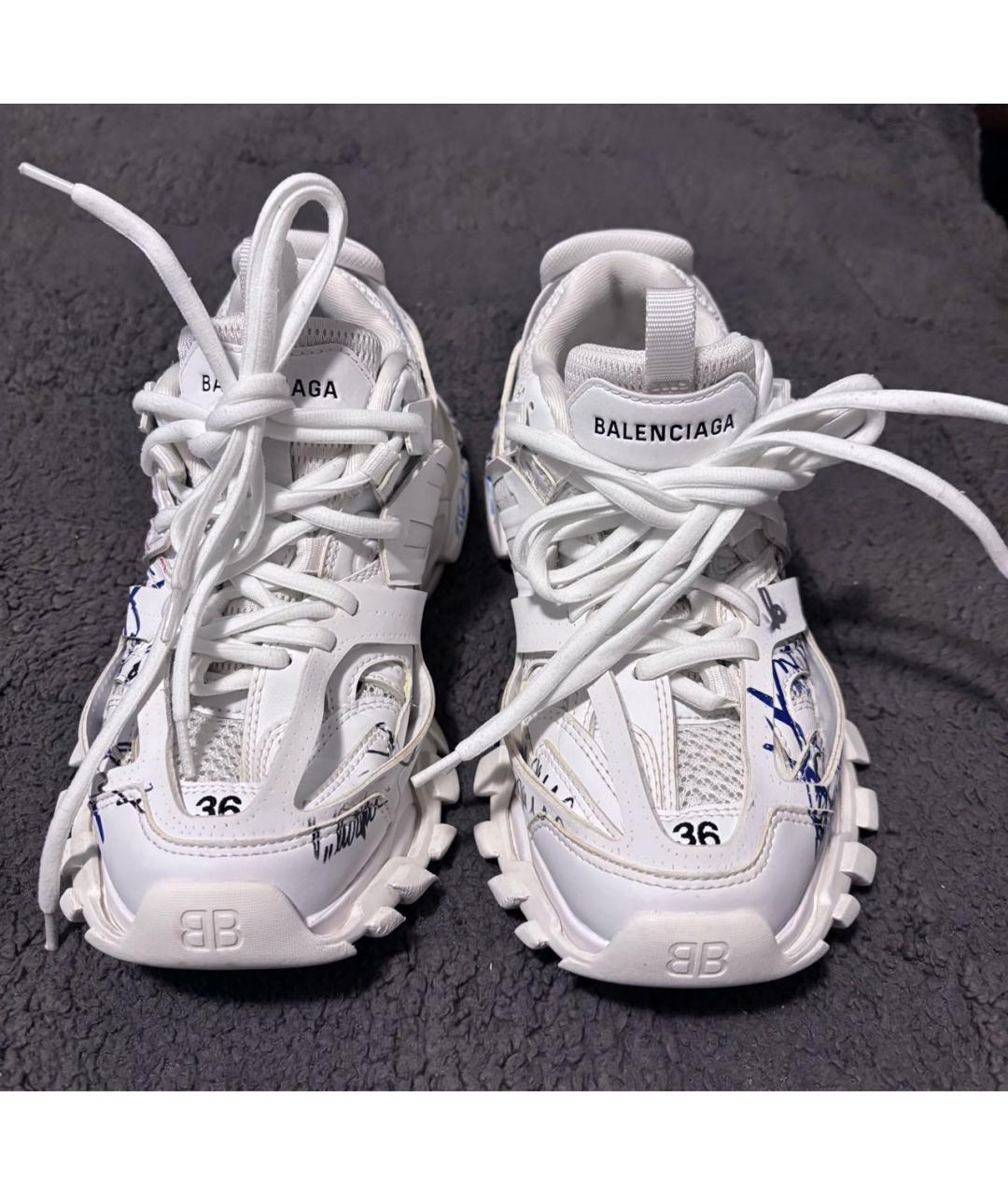 BALENCIAGA Белые синтетические кроссовки, фото 2