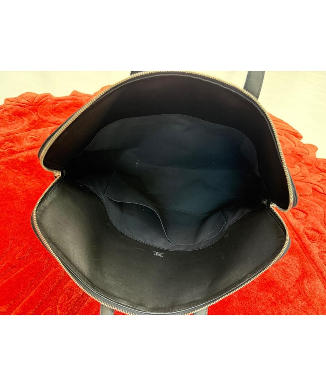 HERMES Черная тканевая сумка тоут, фото 3