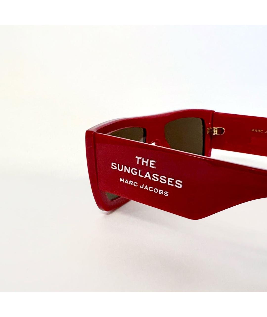 MARC JACOBS Красные пластиковые солнцезащитные очки, фото 4