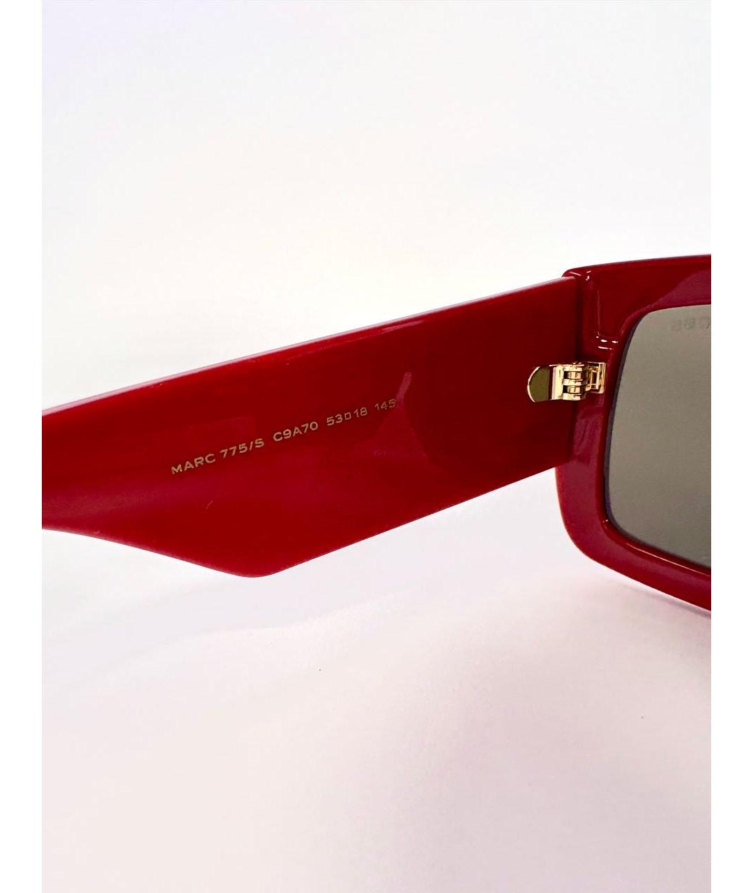 MARC JACOBS Красные пластиковые солнцезащитные очки, фото 5