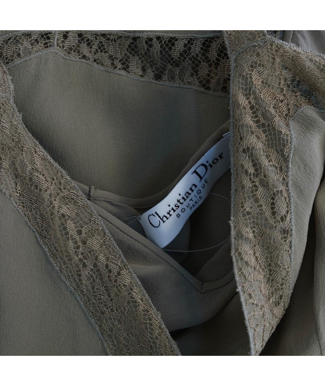 CHRISTIAN DIOR Бежевая шелковая блузы, фото 4