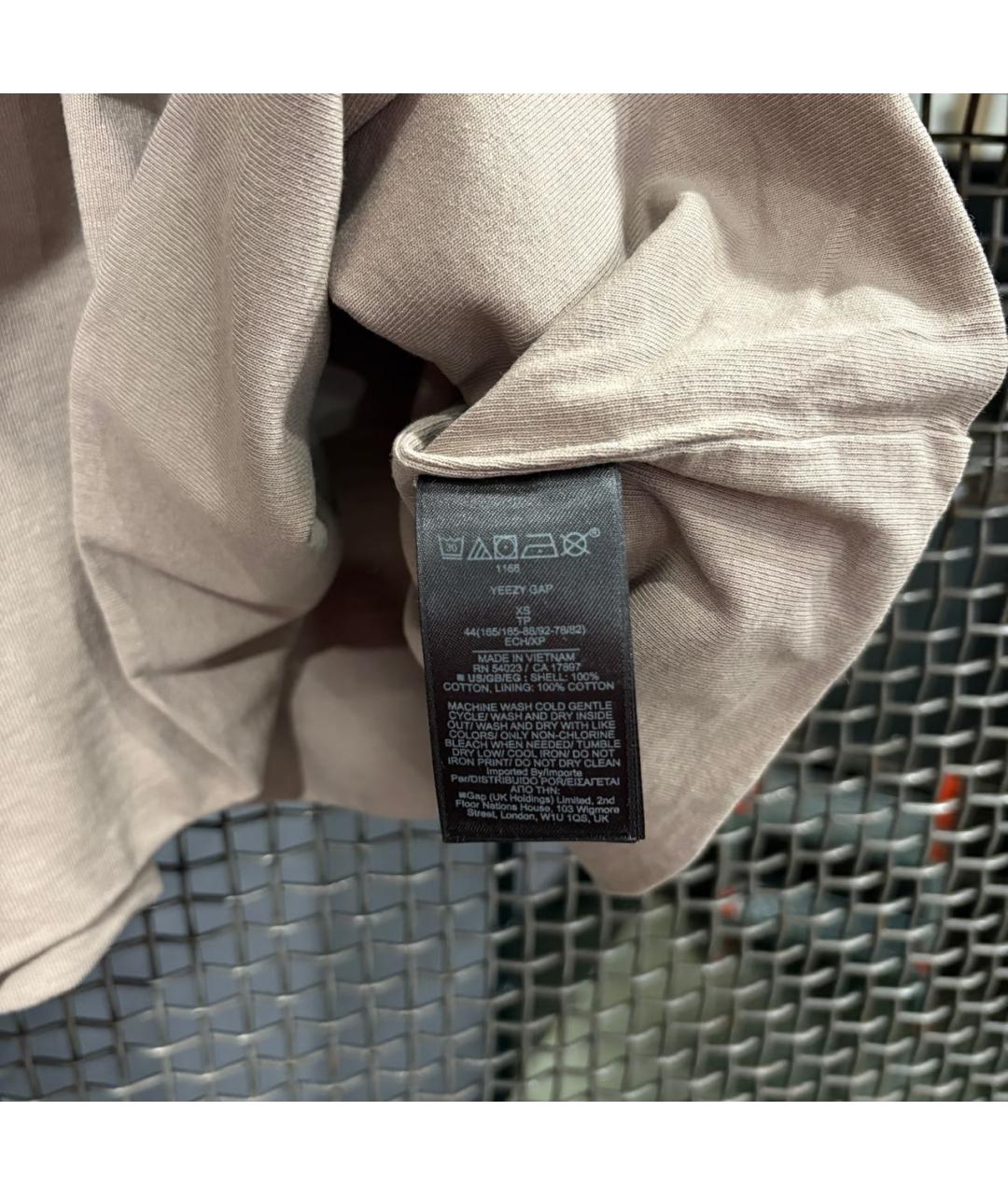 YEEZY Бежевая хлопковая футболка, фото 6