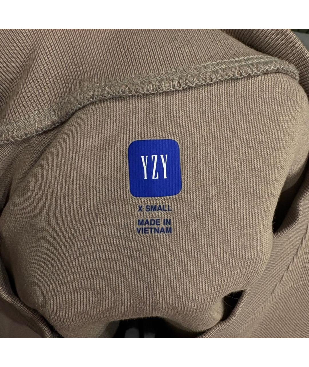 YEEZY Бежевая хлопковая футболка, фото 5