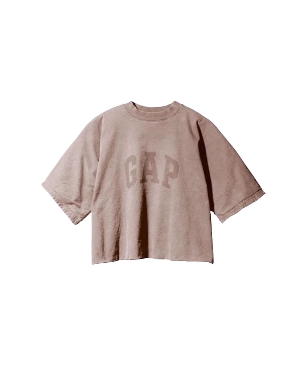 YEEZY Бежевая хлопковая футболка, фото 9