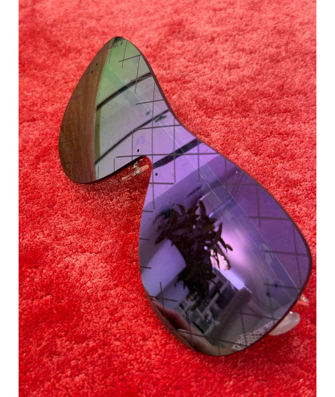 CHANEL Фиолетовые пластиковые солнцезащитные очки, фото 2