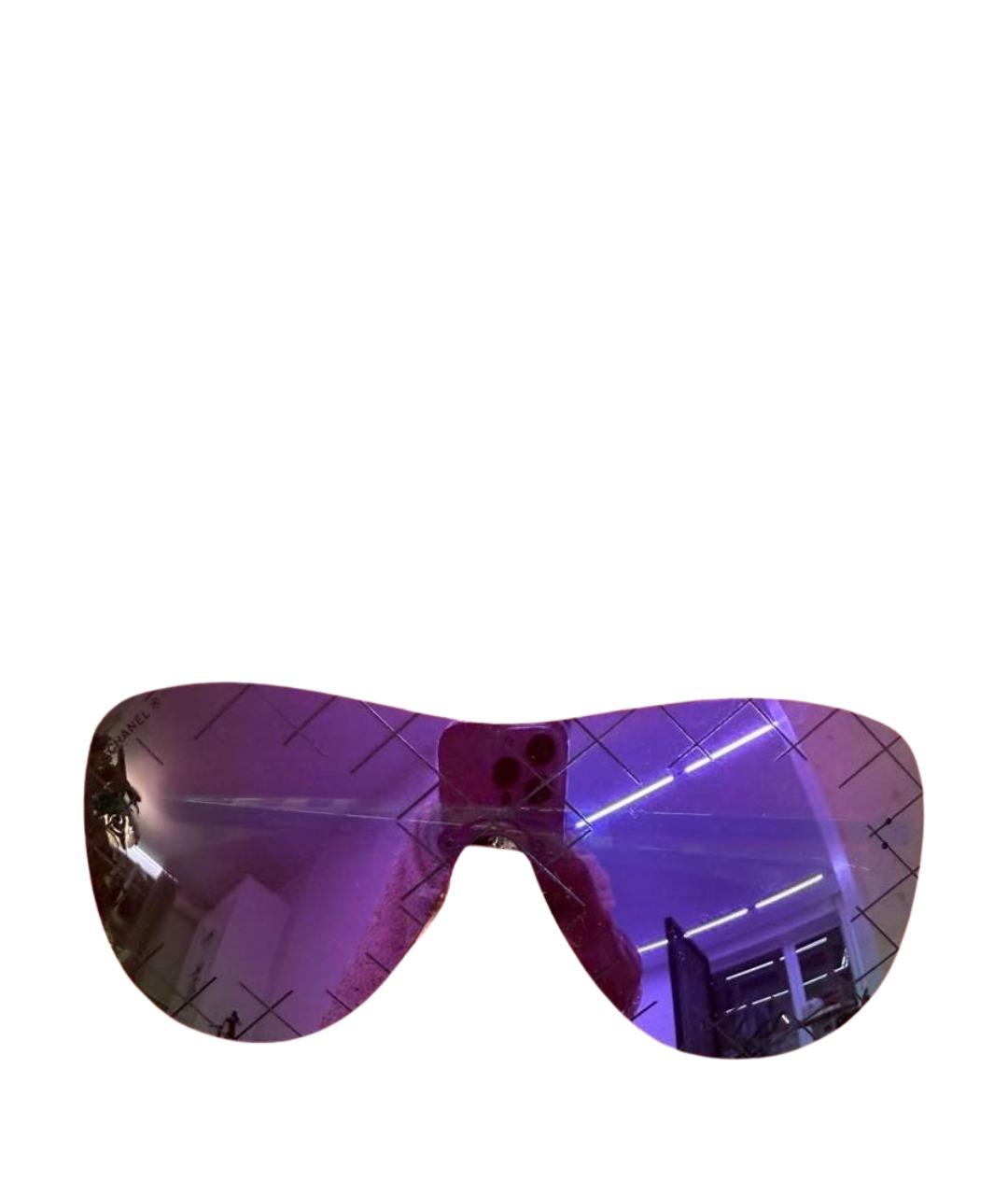 CHANEL Фиолетовые пластиковые солнцезащитные очки, фото 1