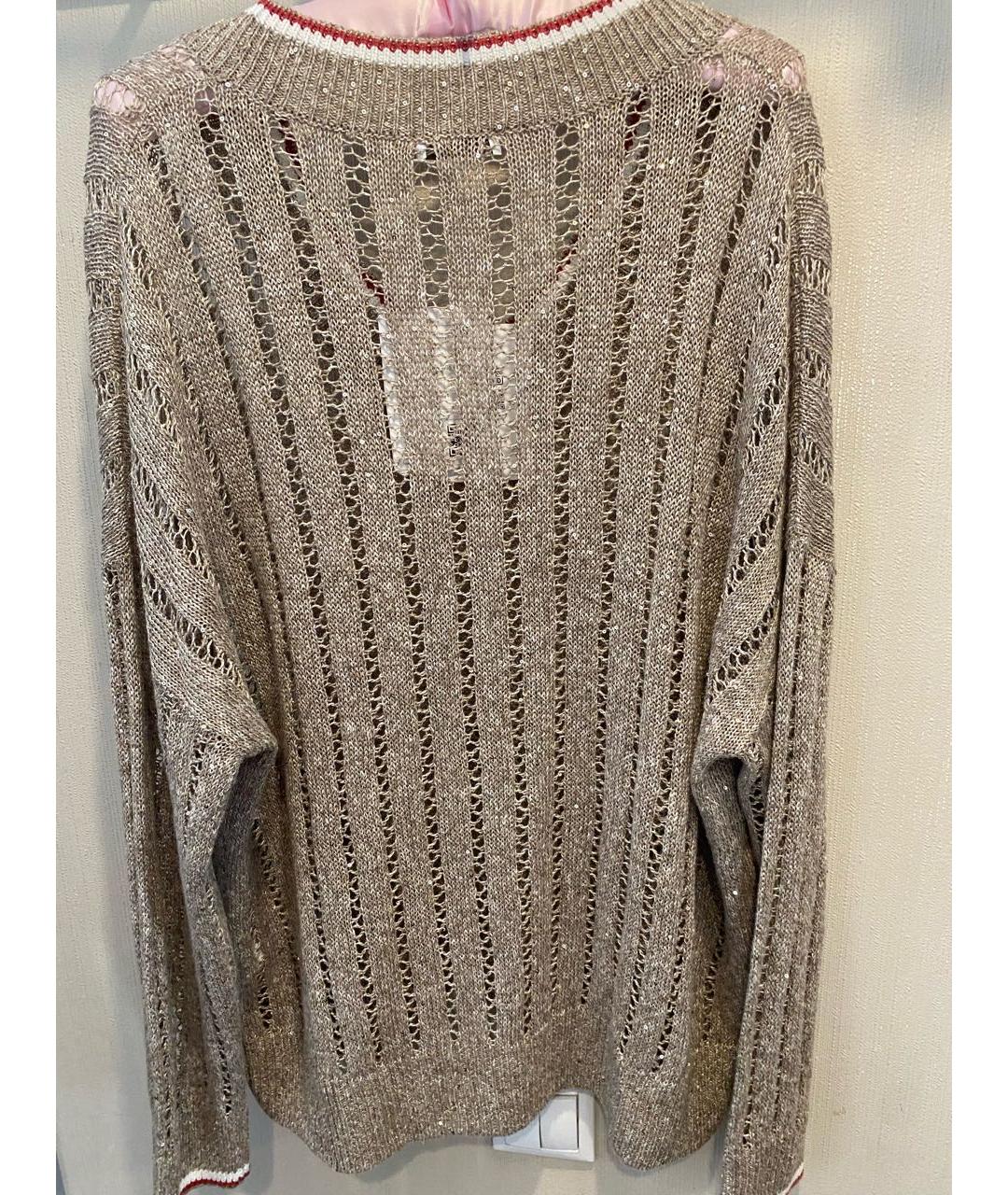 BRUNELLO CUCINELLI Бежевый льняной джемпер / свитер, фото 2