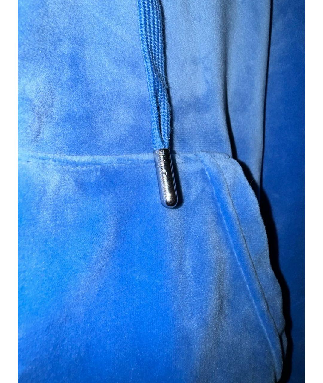 JUICY COUTURE Синий велюровый костюм с брюками, фото 6