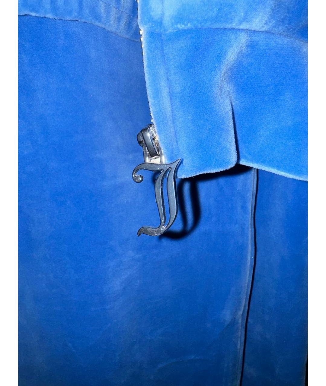 JUICY COUTURE Синий велюровый костюм с брюками, фото 5