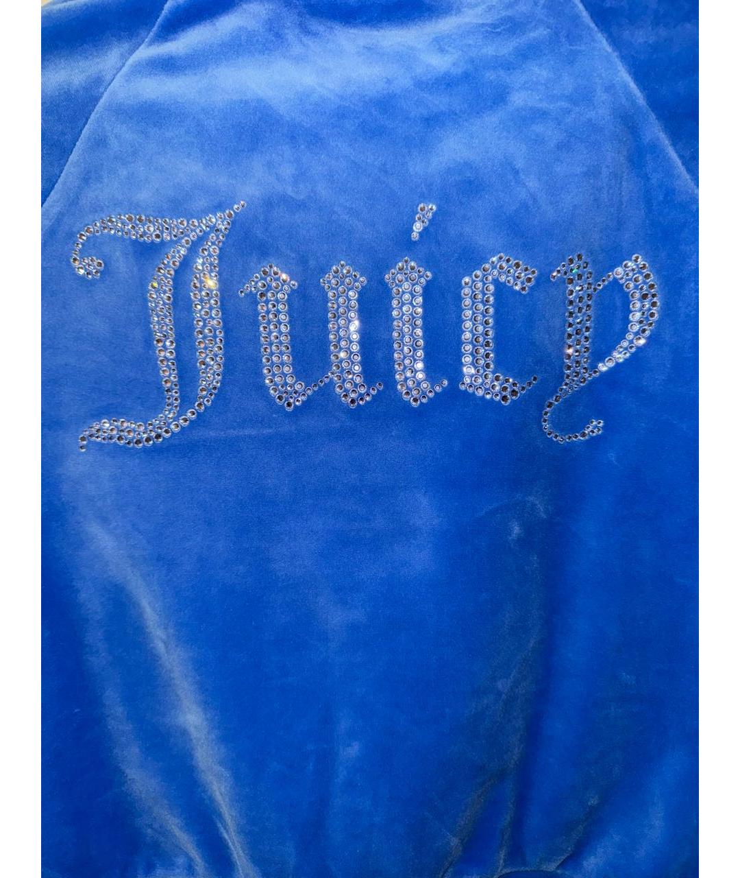 JUICY COUTURE Синий велюровый костюм с брюками, фото 2