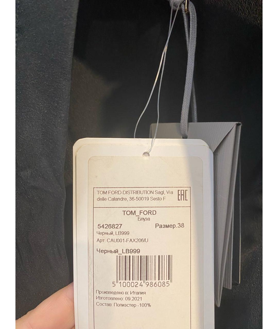 TOM FORD Черная полиэстеровая блузы, фото 5