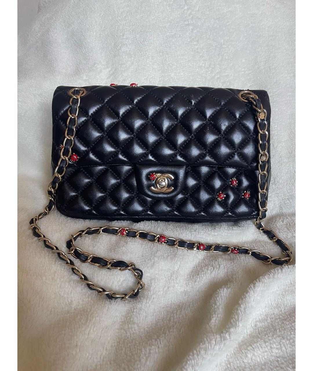 CHANEL Черная кожаная сумка через плечо, фото 9