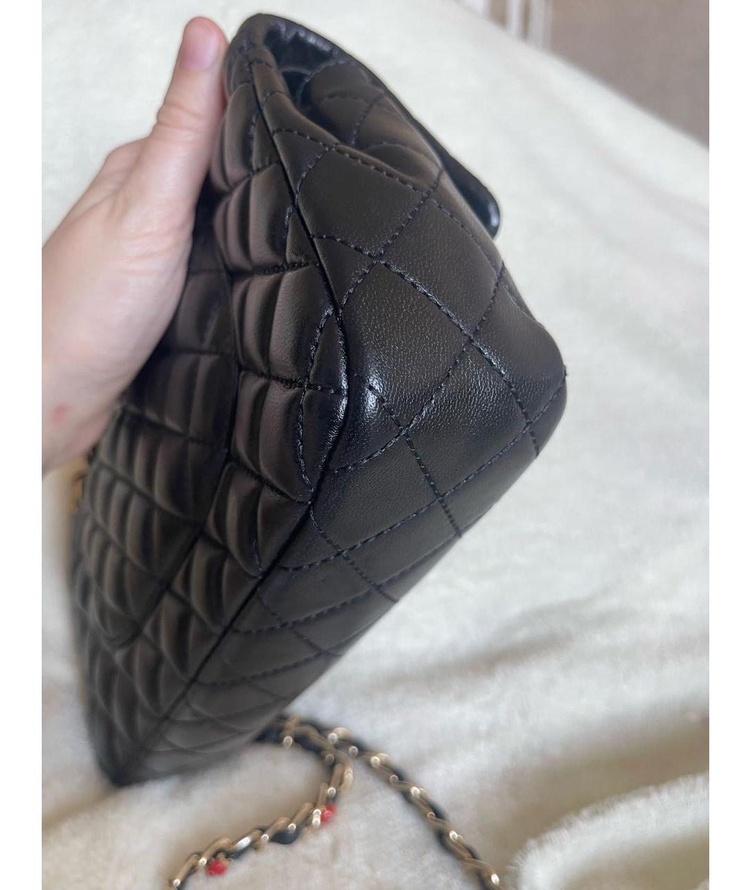 CHANEL Черная кожаная сумка через плечо, фото 6