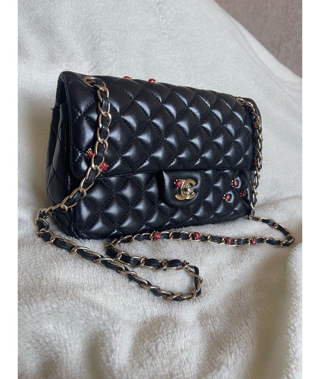 CHANEL Черная кожаная сумка через плечо, фото 2