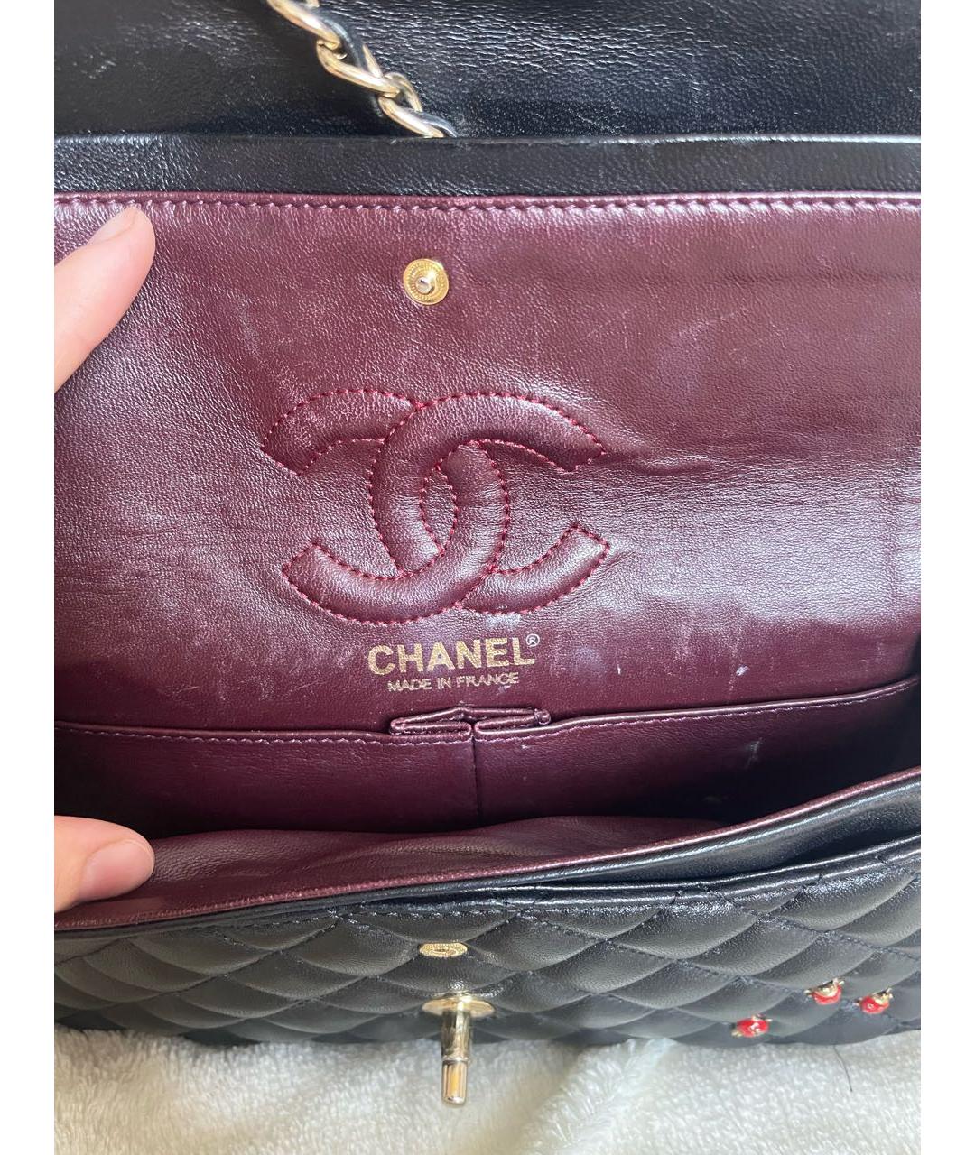 CHANEL Черная кожаная сумка через плечо, фото 8