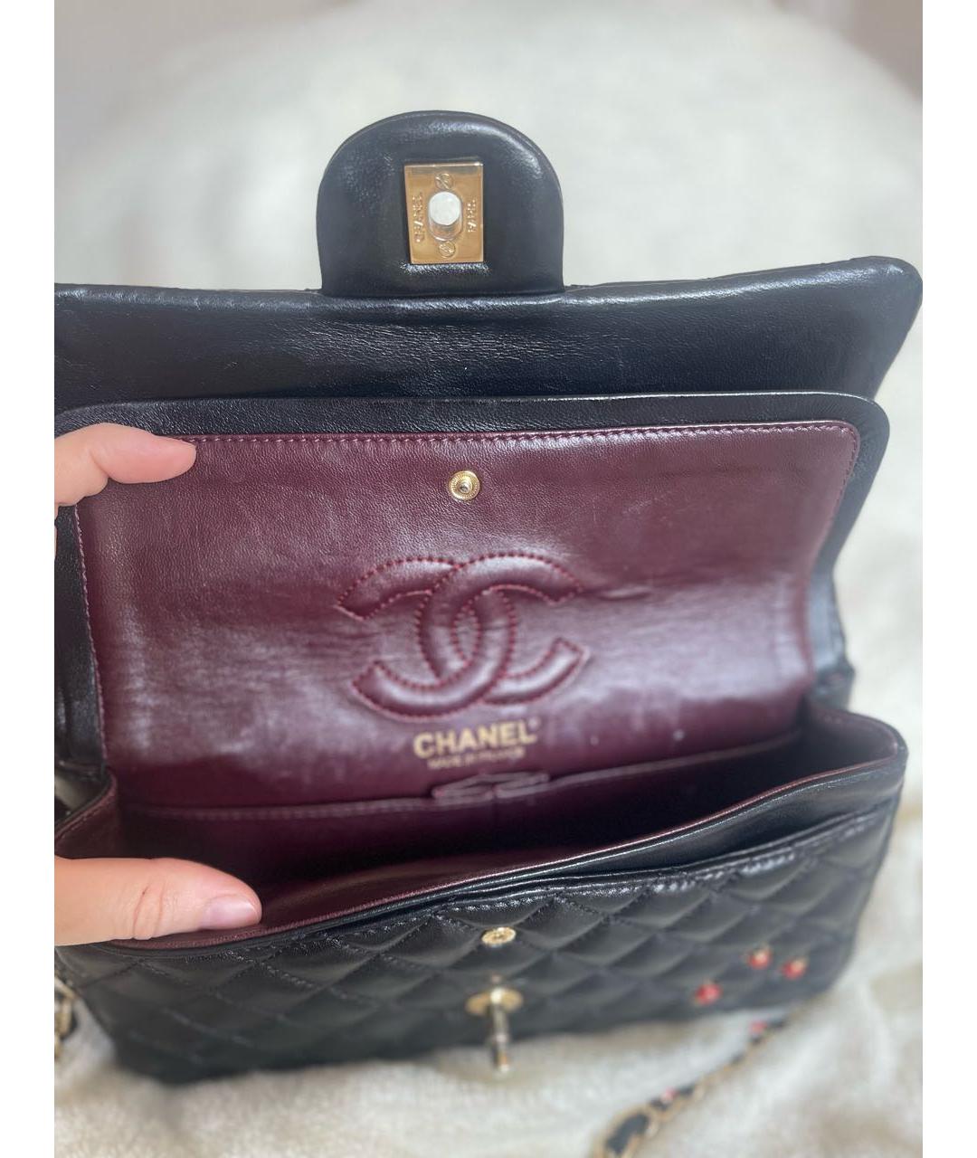 CHANEL Черная кожаная сумка через плечо, фото 4