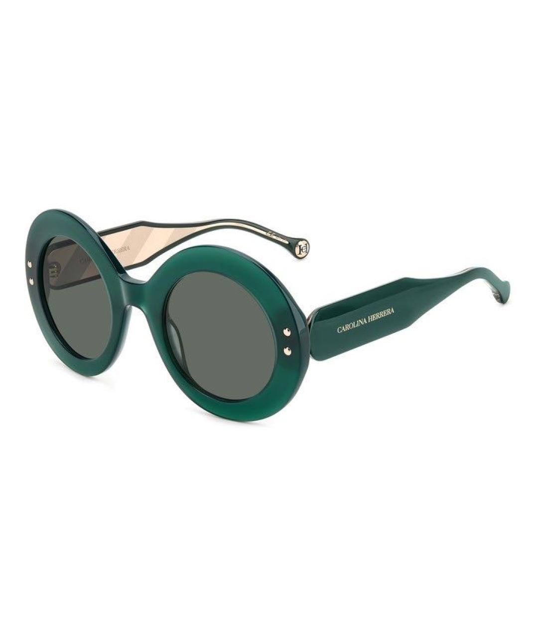 CAROLINA HERRERA Зеленые пластиковые солнцезащитные очки, фото 1