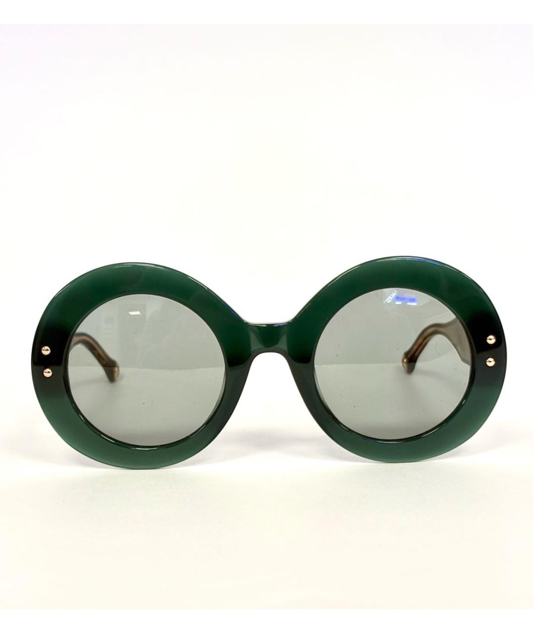 CAROLINA HERRERA Зеленые пластиковые солнцезащитные очки, фото 5