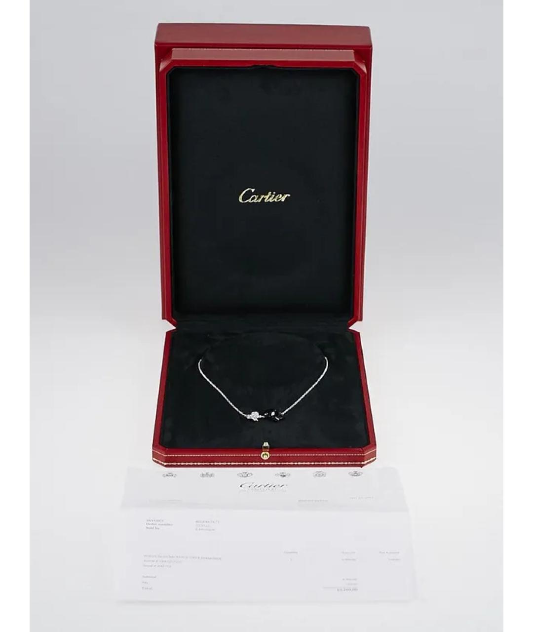 CARTIER Черное колье из белого золота, фото 2