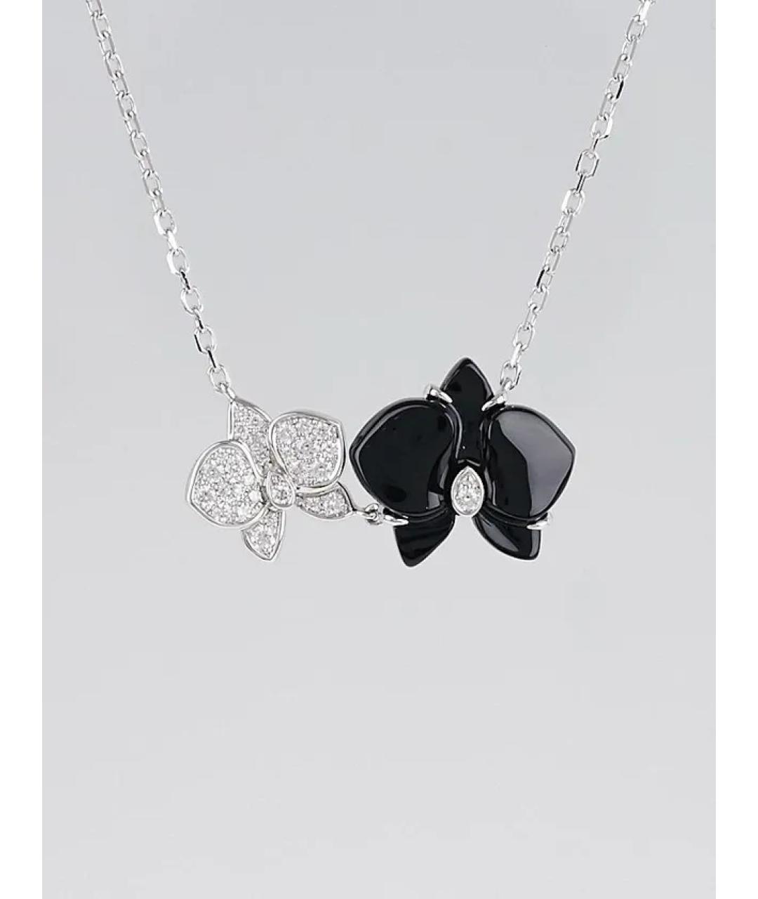 CARTIER Черное колье из белого золота, фото 3