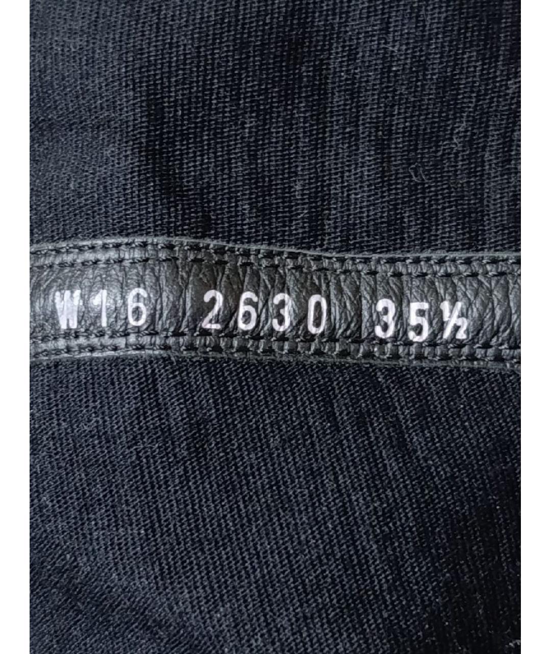 RICK OWENS Черные кожаные ботфорты, фото 7