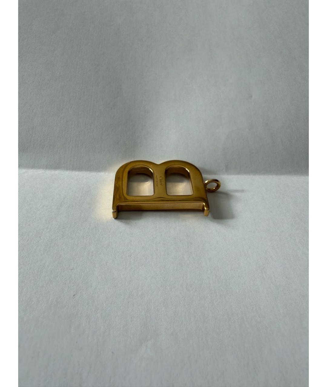 CHLOE Золотой латунный кулон, фото 4