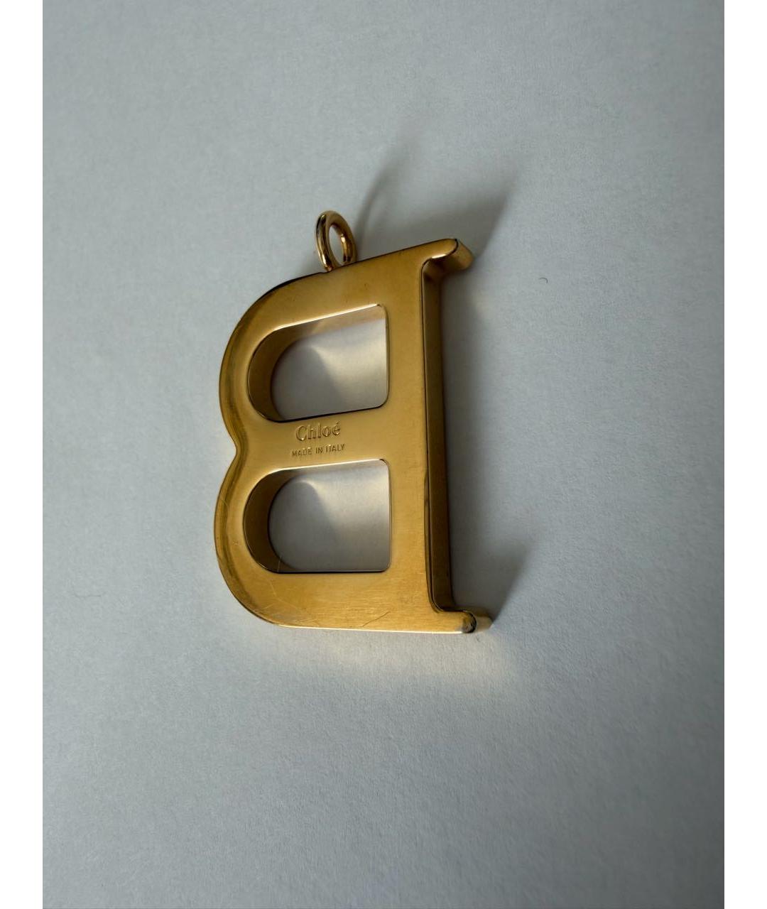 CHLOE Золотой латунный кулон, фото 3