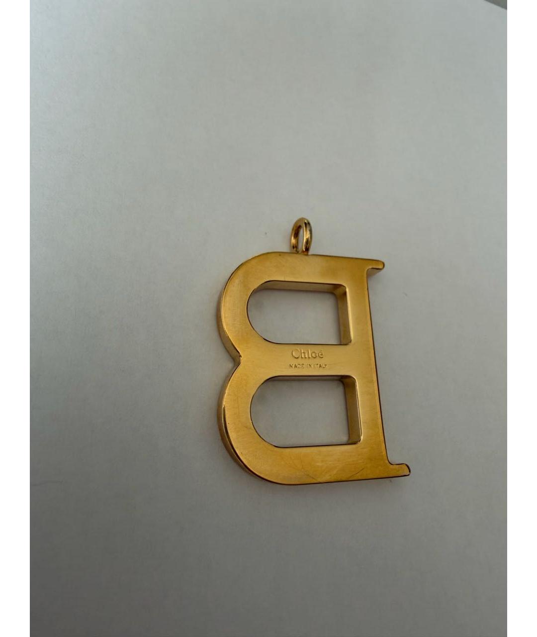 CHLOE Золотой латунный кулон, фото 6