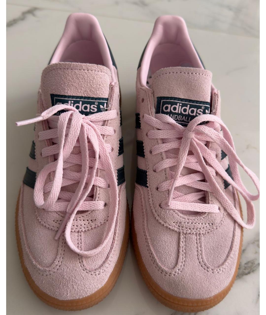 ADIDAS Розовые кожаные кроссовки, фото 2