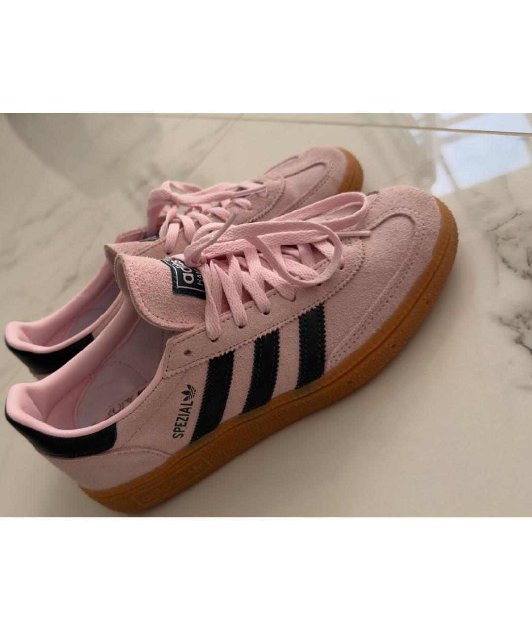 ADIDAS Розовые кожаные кроссовки, фото 6