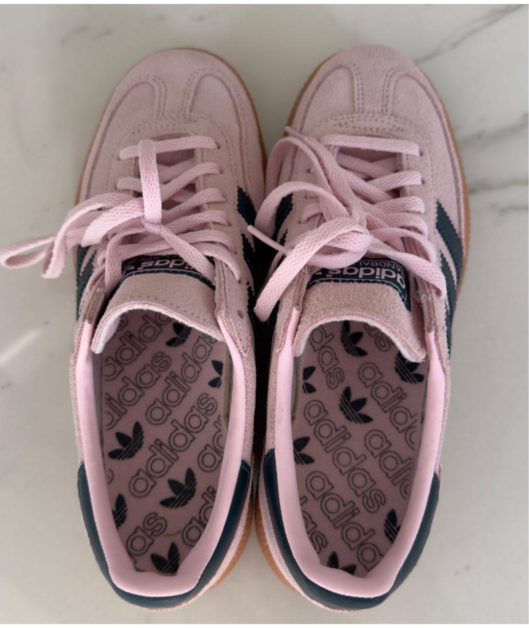 ADIDAS Розовые кожаные кроссовки, фото 3