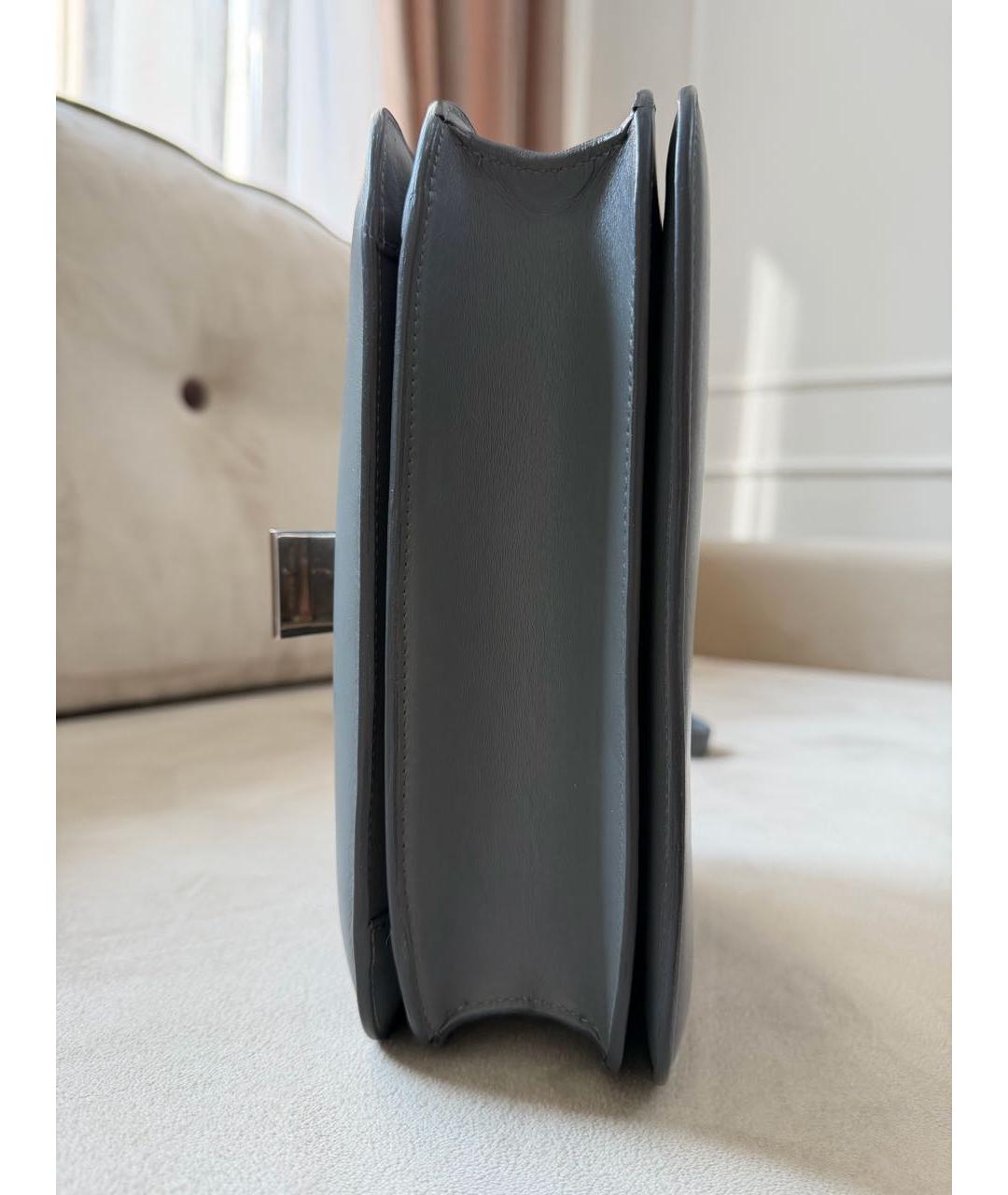 CELINE Серая кожаная сумка через плечо, фото 5