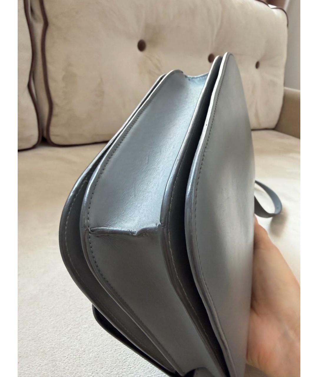 CELINE Серая кожаная сумка через плечо, фото 6