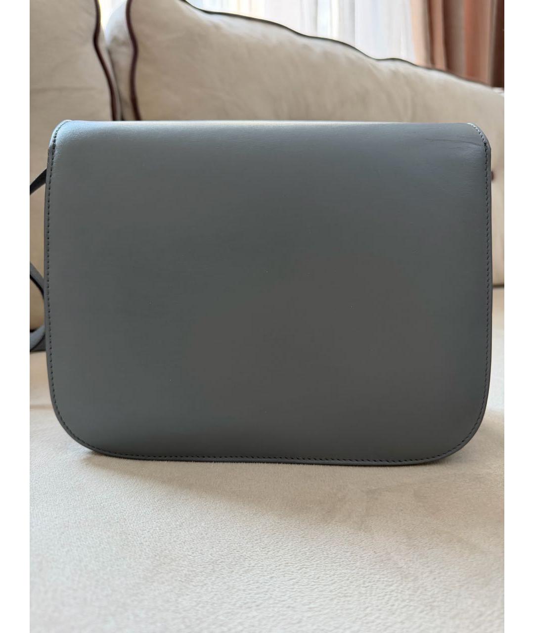CELINE Серая кожаная сумка через плечо, фото 3