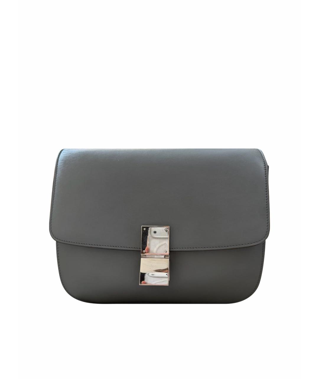 CELINE Серая кожаная сумка через плечо, фото 1
