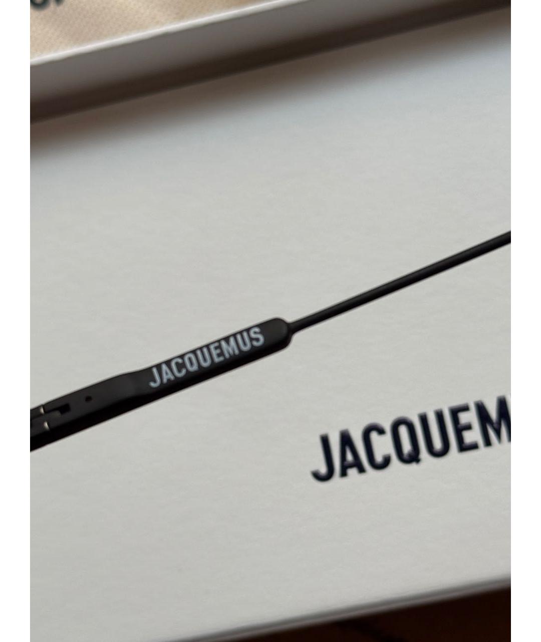 JACQUEMUS Черные металлические солнцезащитные очки, фото 7