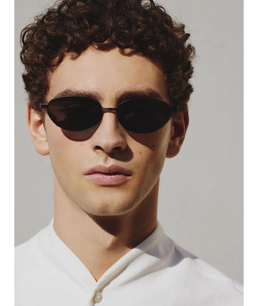 JACQUEMUS Черные металлические солнцезащитные очки, фото 2