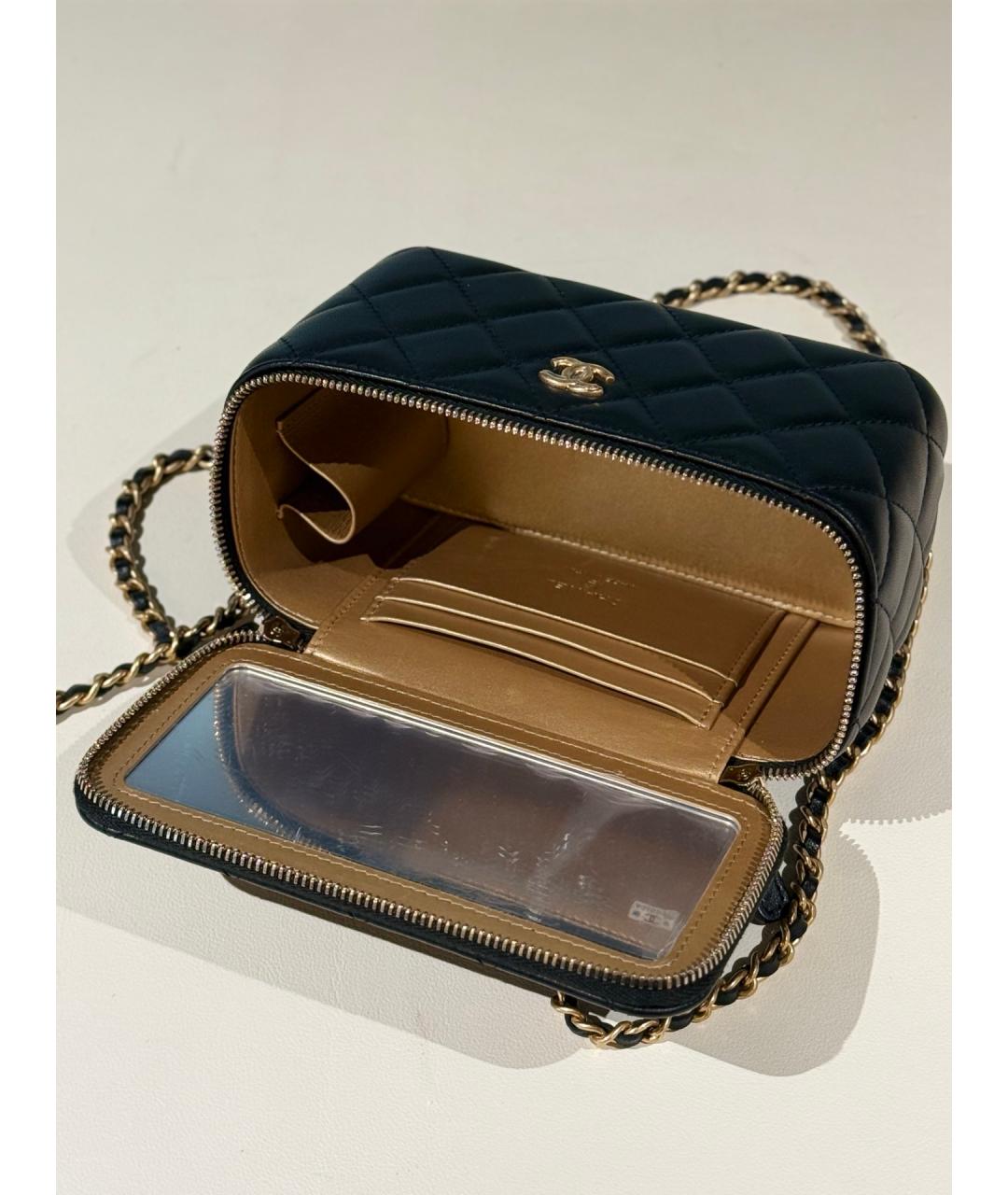 CHANEL Черная кожаная сумка через плечо, фото 7