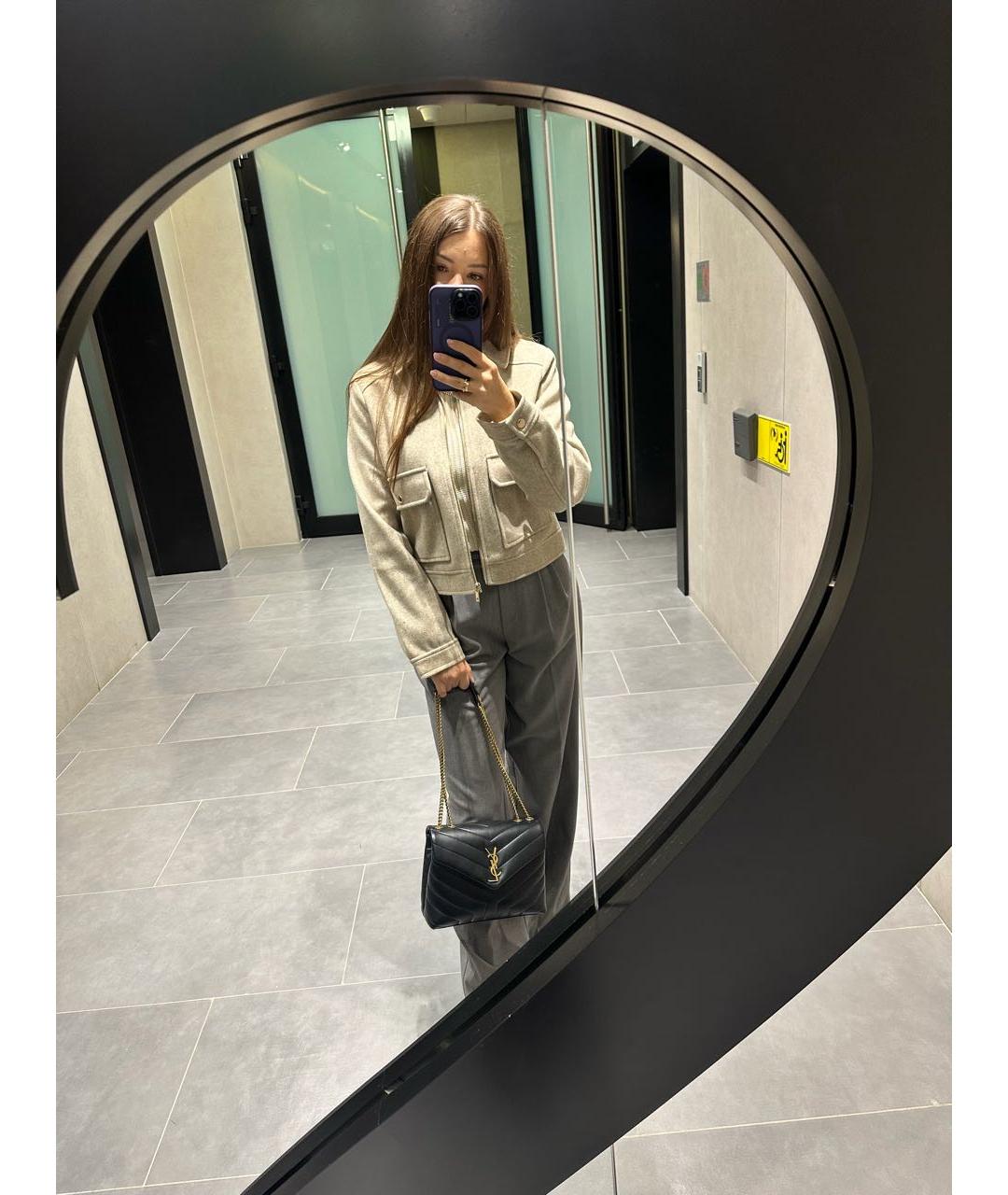 SAINT LAURENT Черная кожаная сумка через плечо, фото 6