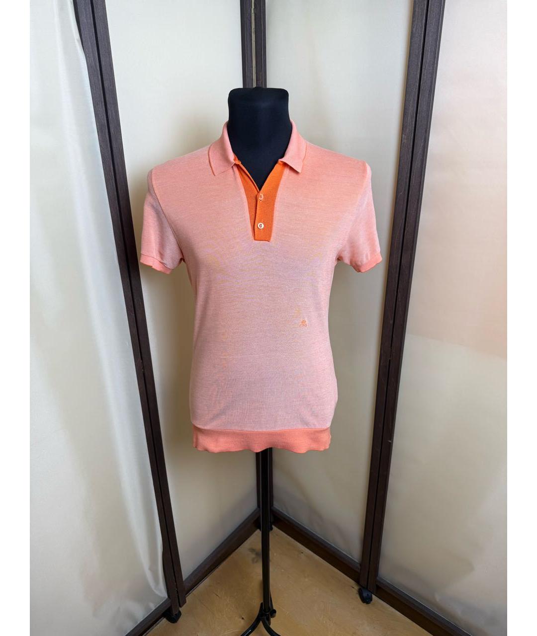 ETRO Оранжевое поло с коротким рукавом, фото 7