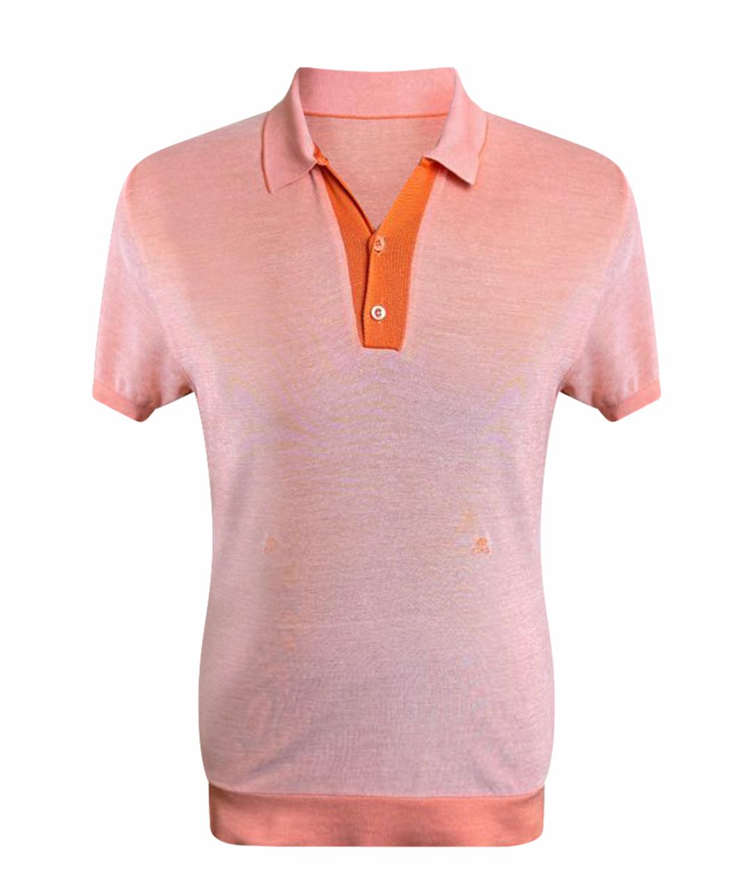 ETRO Оранжевое поло с коротким рукавом, фото 1