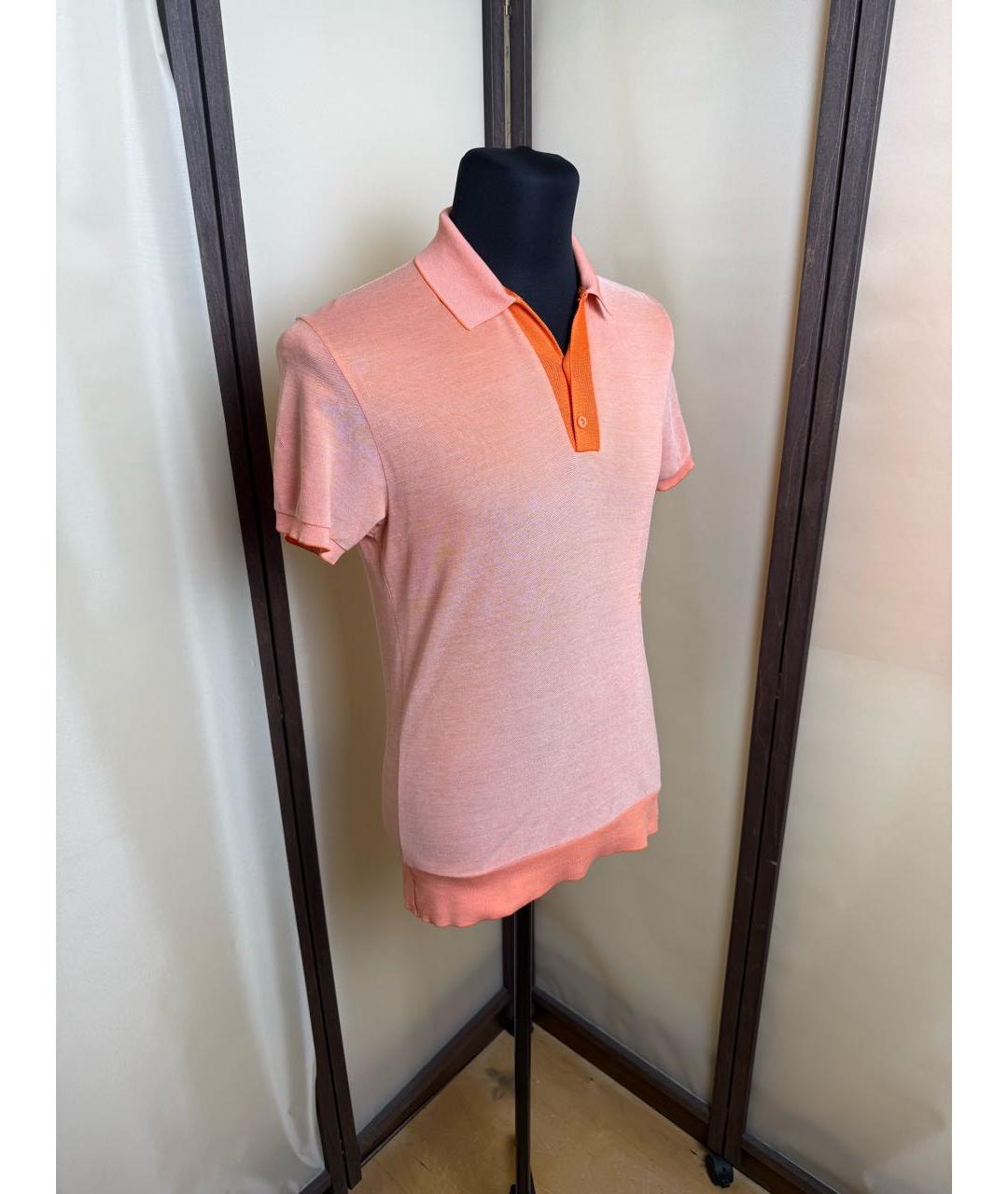 ETRO Оранжевое поло с коротким рукавом, фото 2