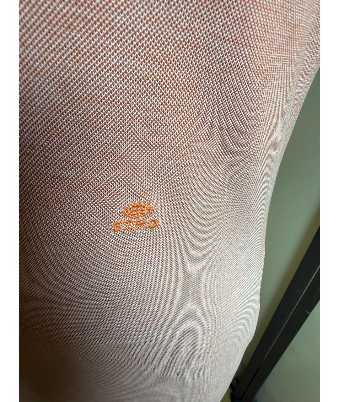 ETRO Оранжевое поло с коротким рукавом, фото 5