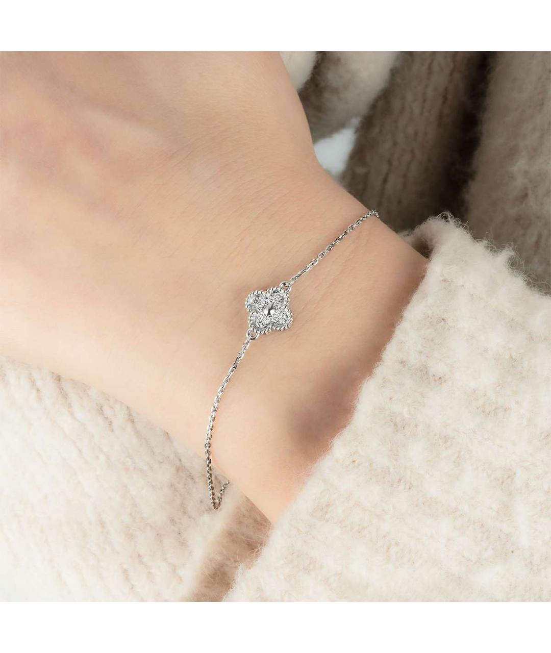 VAN CLEEF & ARPELS Серебрянный браслет из белого золота, фото 2