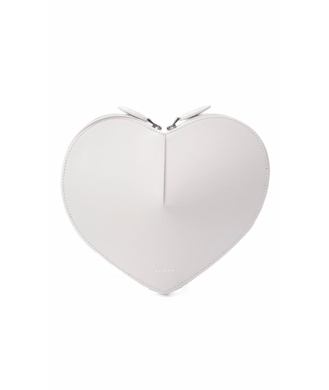 ALAIA Белая кожаная сумка через плечо, фото 5