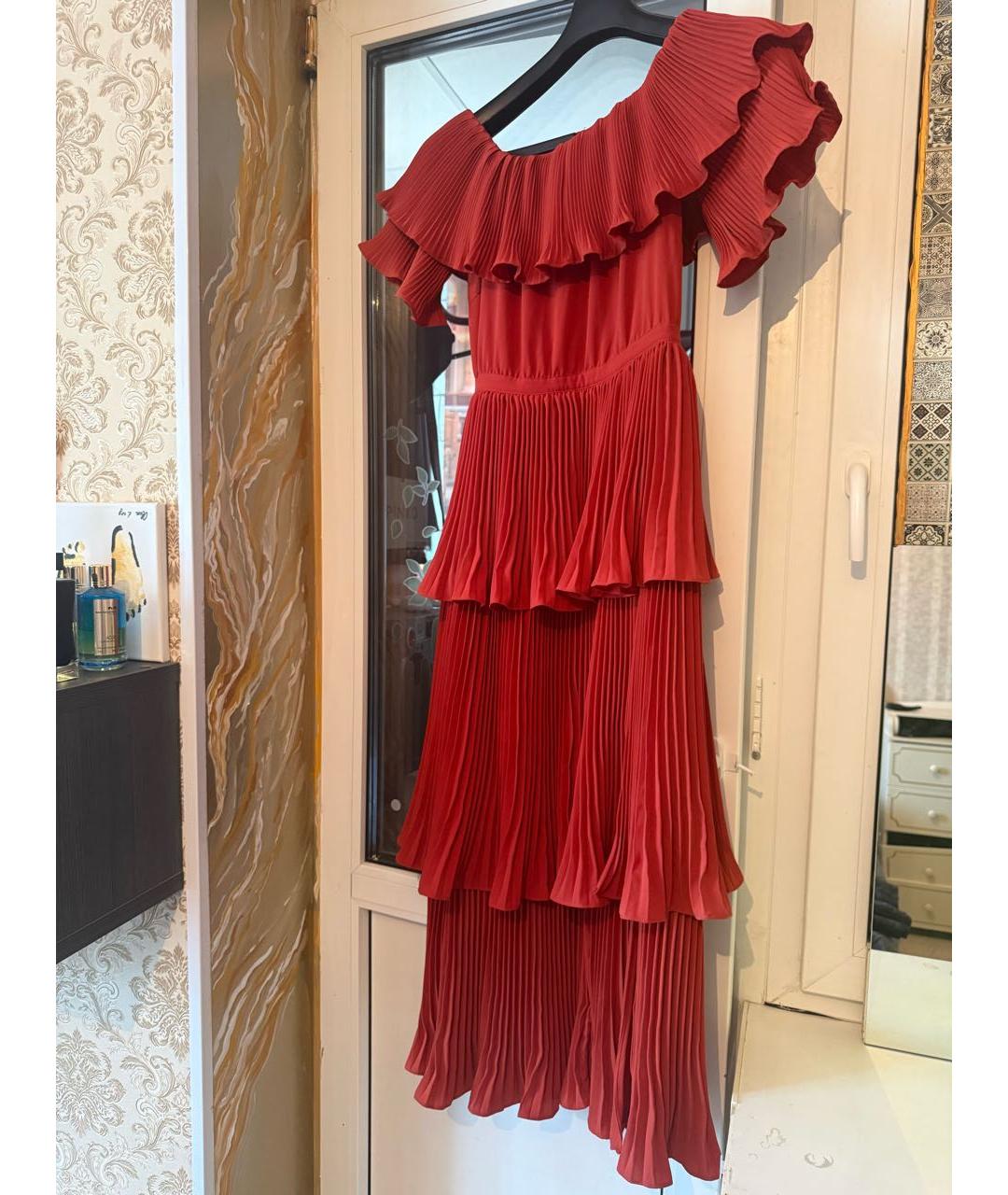 SELF-PORTRAIT Оранжевое полиэстеровое вечернее платье, фото 2