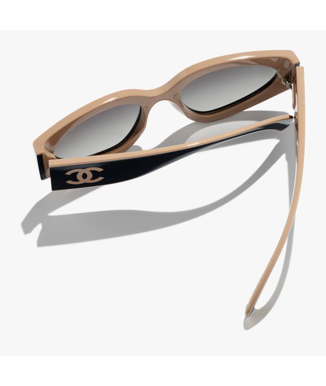 CHANEL Черные пластиковые солнцезащитные очки, фото 4