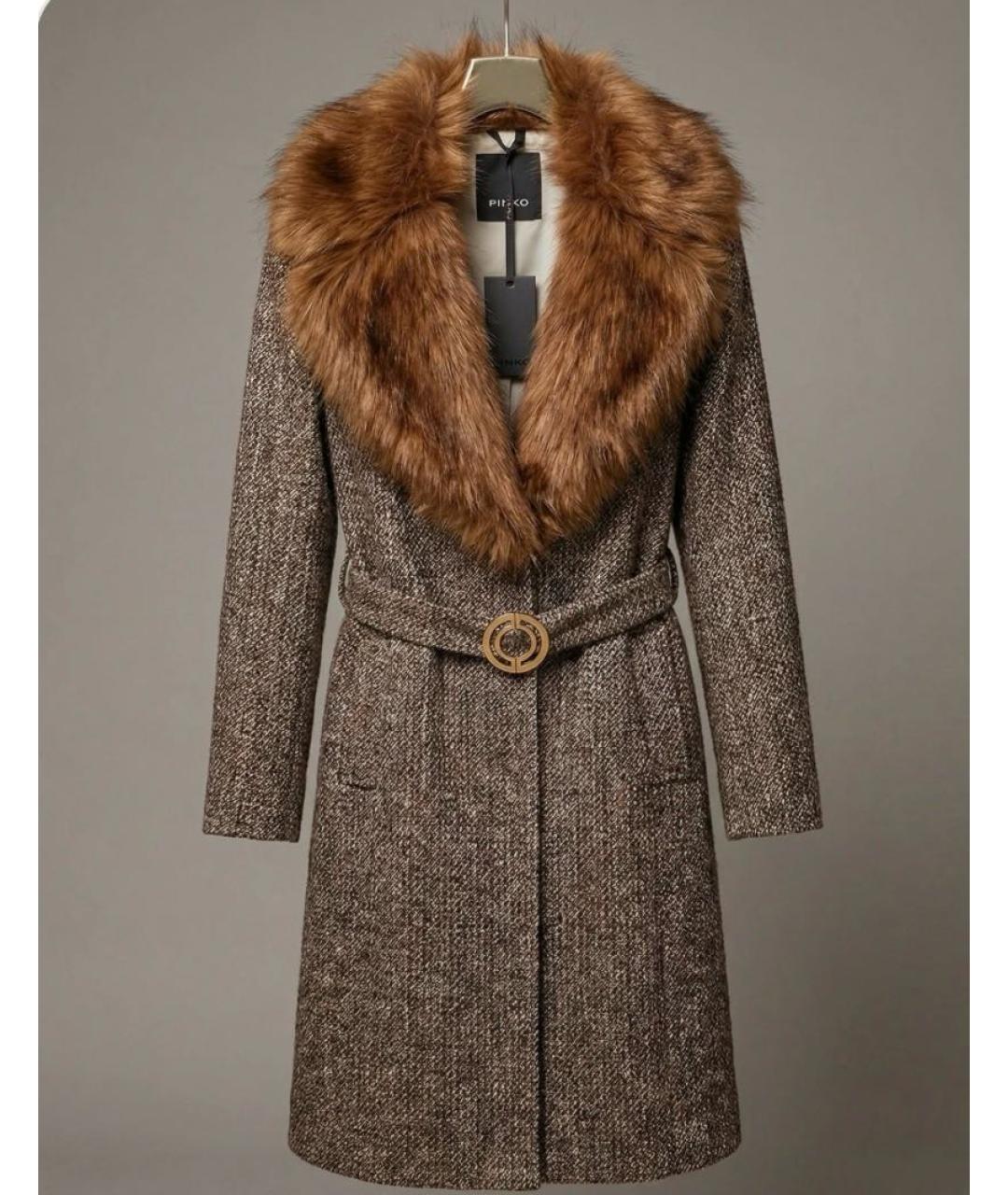 PINKO Коричневое пальто, фото 2